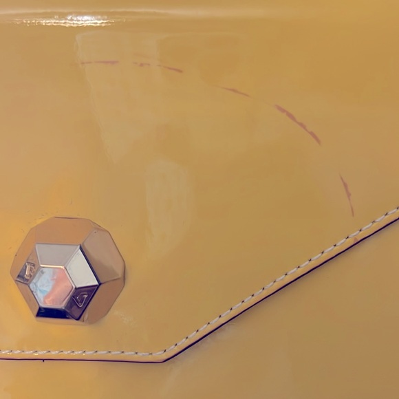 Frances Valentine, yellow shiny crossbody. - Picture 2 of 6